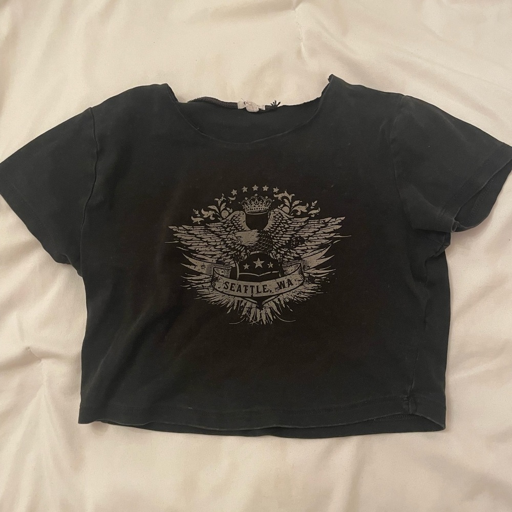 Black Cropped Tee